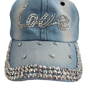 Women's Love Studded soft baseball cap